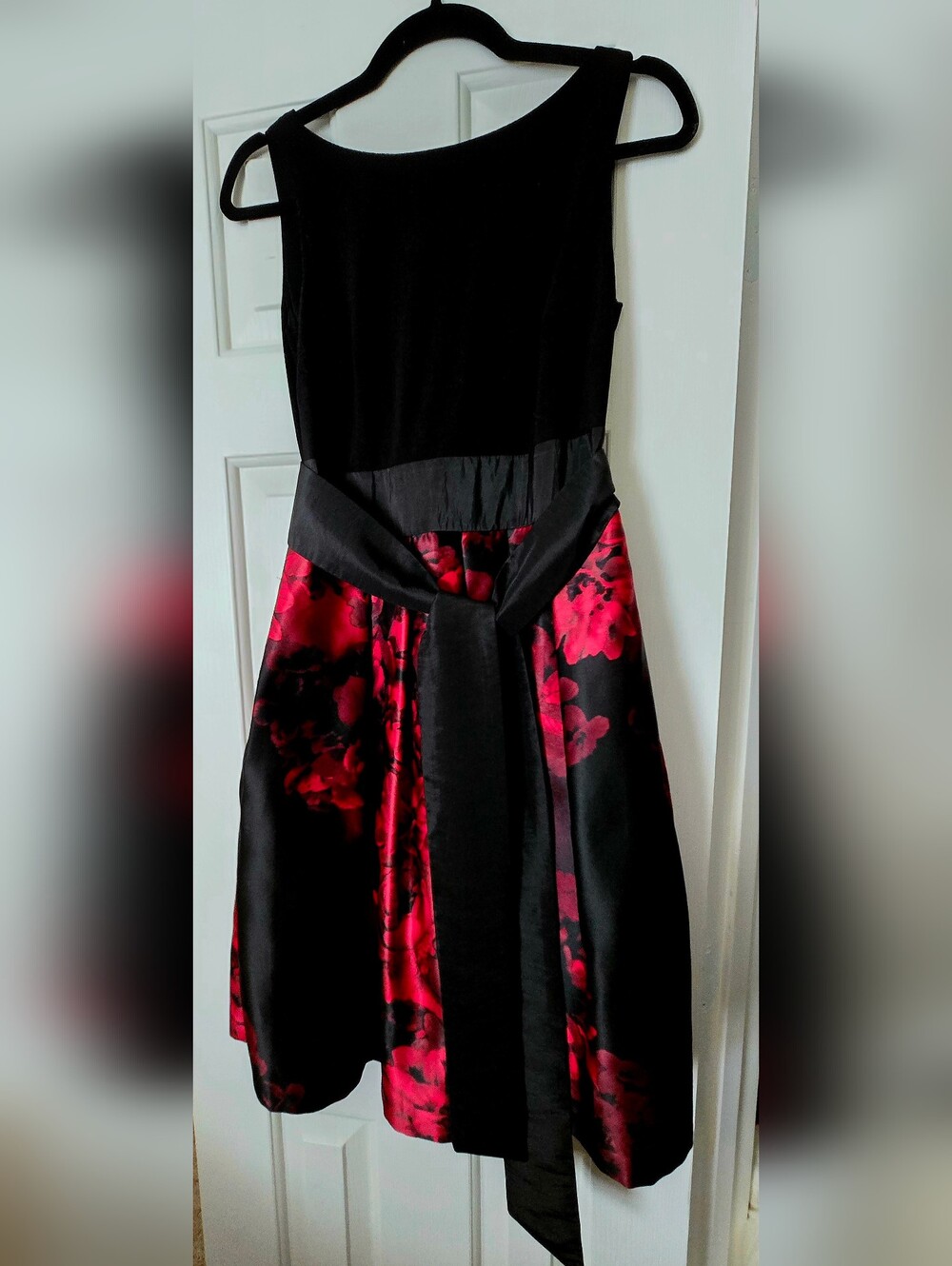 Black & Red Floral Cocktail Dress